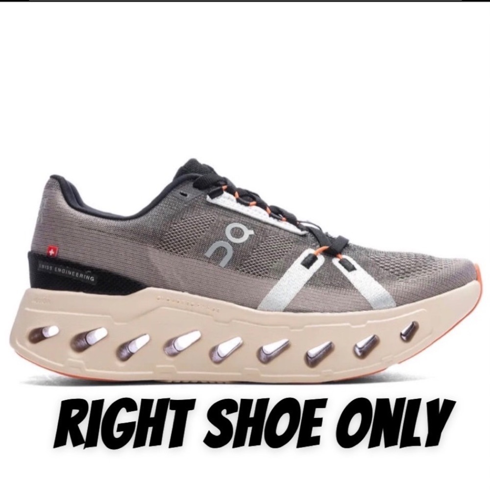 On Cloudsurfer Grey Black Running Shoe Right Shoe Only Womens 6